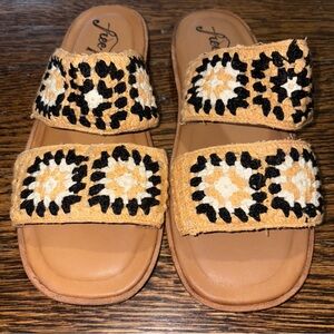 Free People Juliet Crochet Slide Sandals size 8